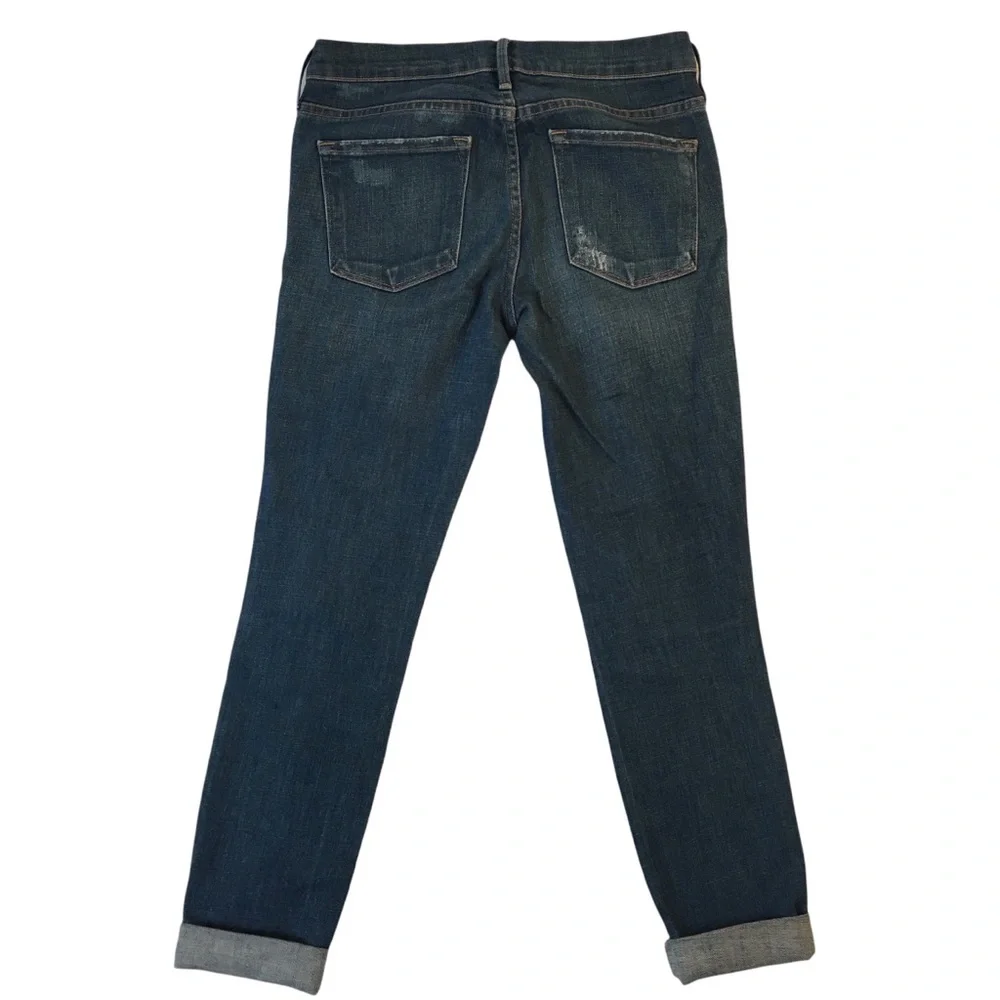 Frame Denim Jeans Le Skinny De Jeanne Size 26 Distressed Stretch Skinny - Picture 6 of 15